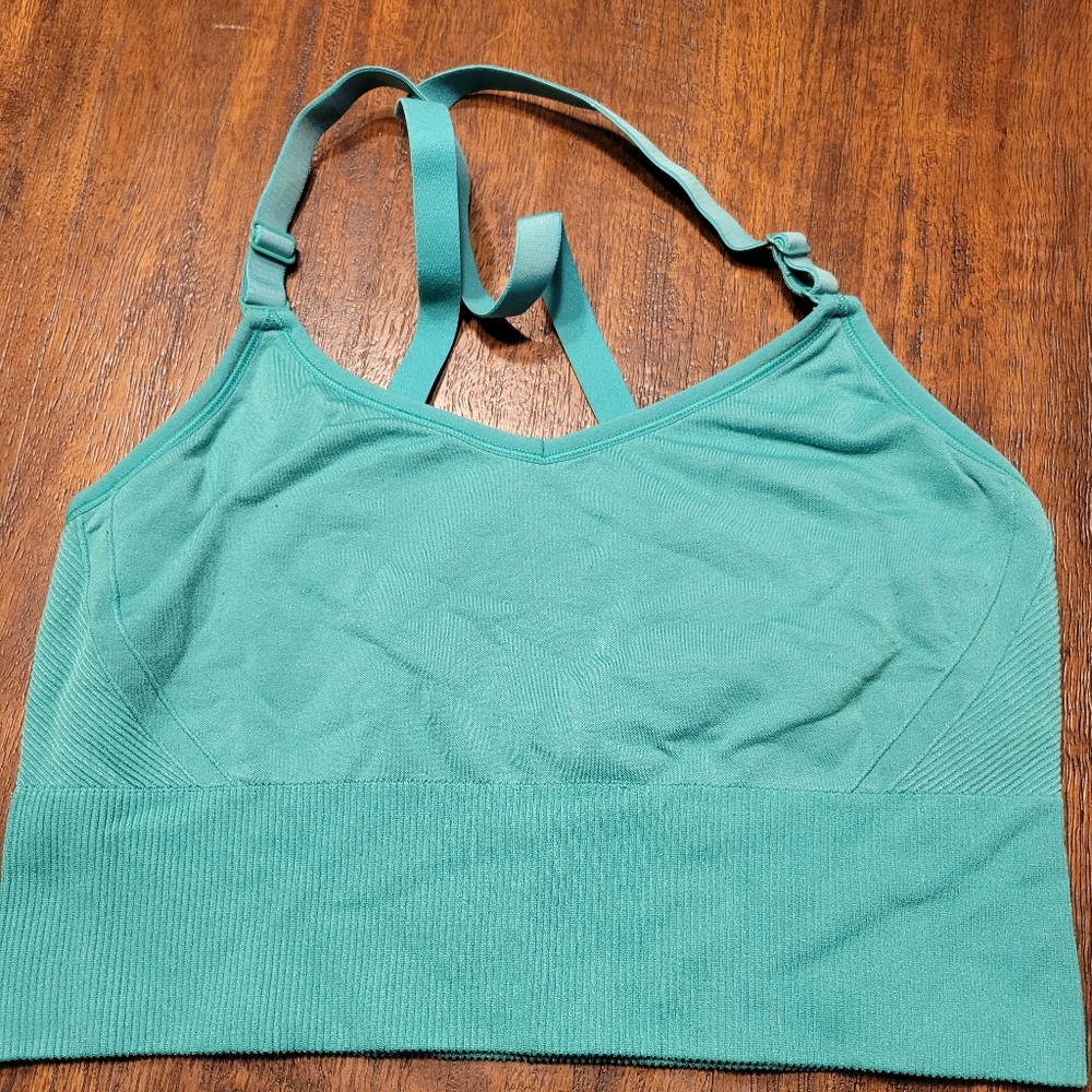 all in motion Green Stretch Seamless Sports Bra